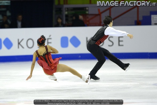 2013-02-27 Milano - World Junior Figure Skating Championships 5231 Jessica Calalang-Zack Sidhu USA